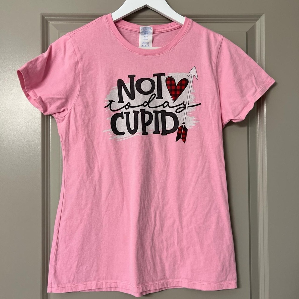 Pink Graphic Tee - Not Today Cupid